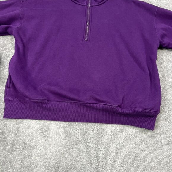 Fabletics Women’s 1/4 Zip Sweatshirt Pullover Size Large Purple Athleisure - Picture 4 of 12
